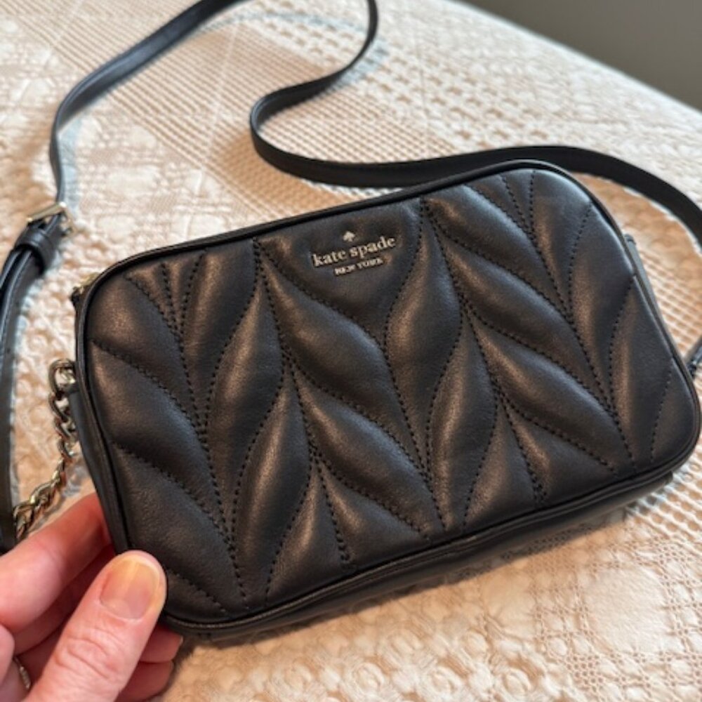 Kate Spade Black Quilted Leather Crossbody